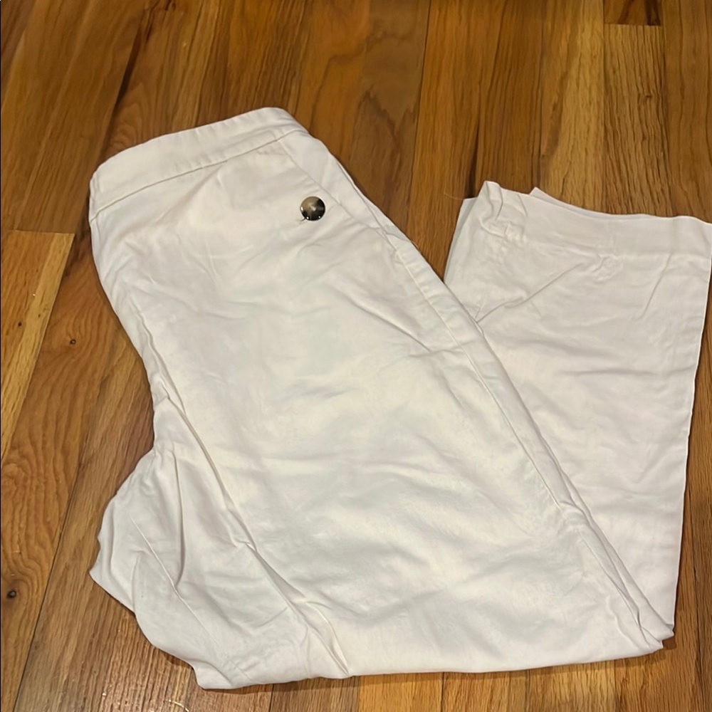 J. Crew linen-cotton beige pants